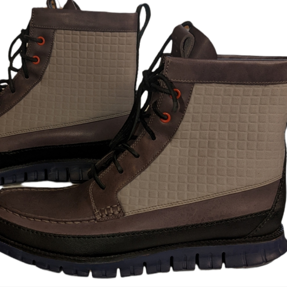 Cole Haan ZeroGrand Waterproof Tall Boot | Size 11 | Stormcloud Grey and Blue